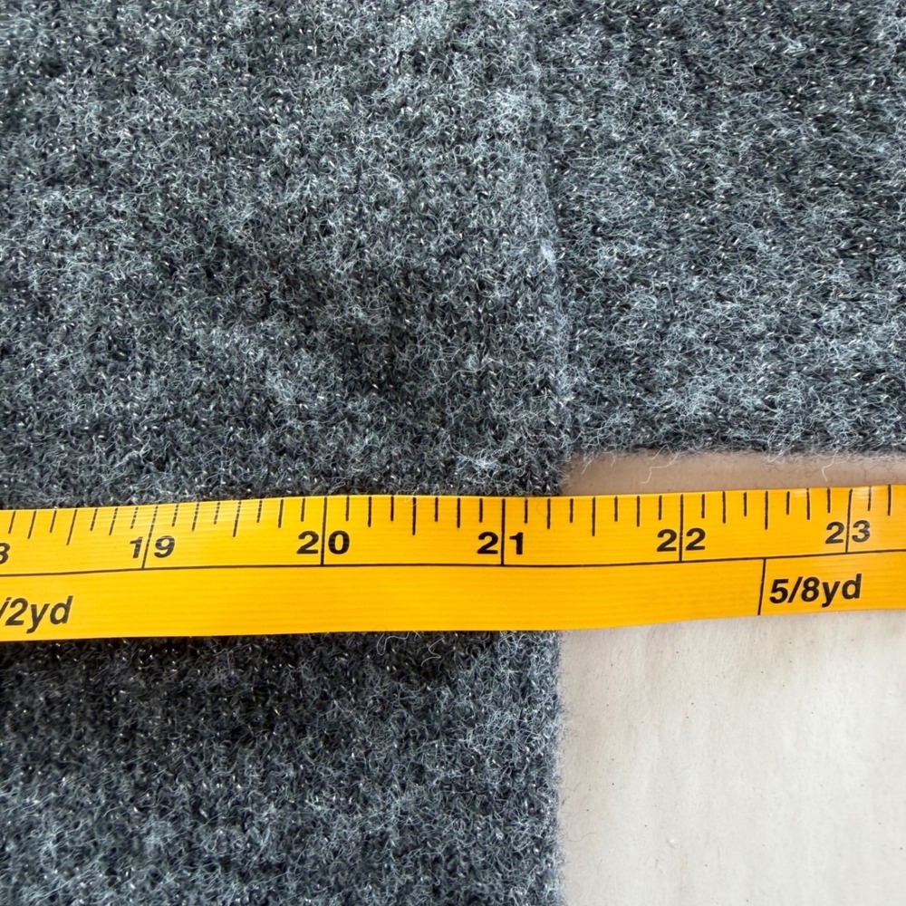 Lucky Brand V Neck Sweater Heathered Gray Metallic Knit Pullover Womens L‎ - Picture 8 of 10